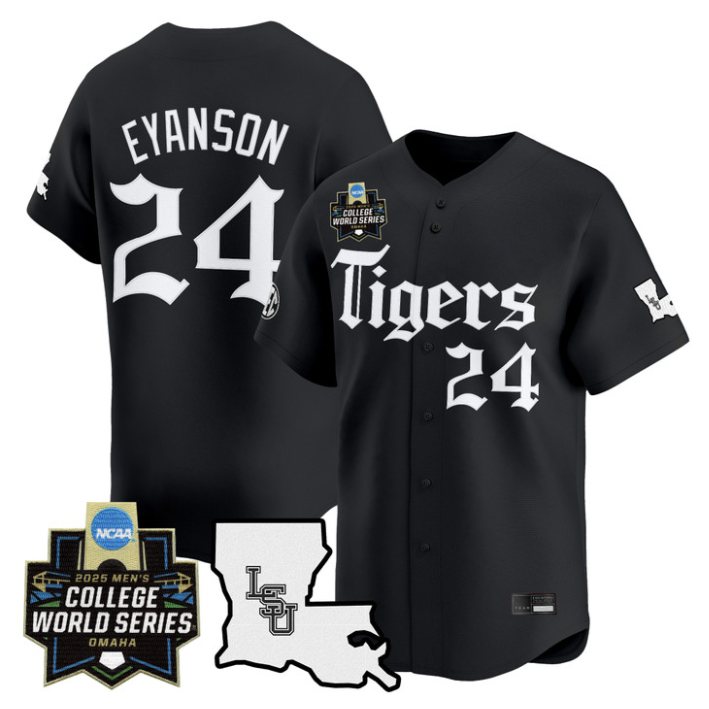 Anthony Eyanson Jersey #24 LSU Tigers 2025 World Series Gothic Geaux