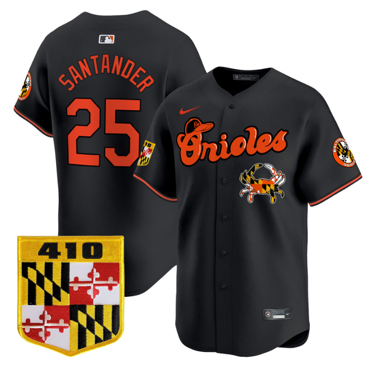 Anthony Santander Jersey #25 Baltimore Orioles 410 & Chesapeake Crab Patch Limited Stitched