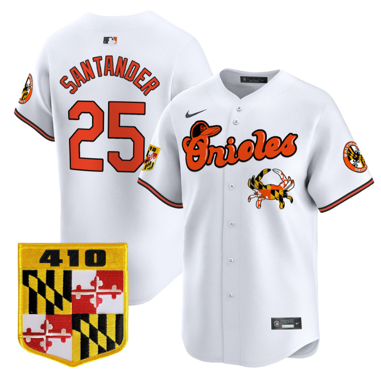 Anthony Santander Jersey #25 Baltimore Orioles 410 & Chesapeake Crab Patch Limited Stitched