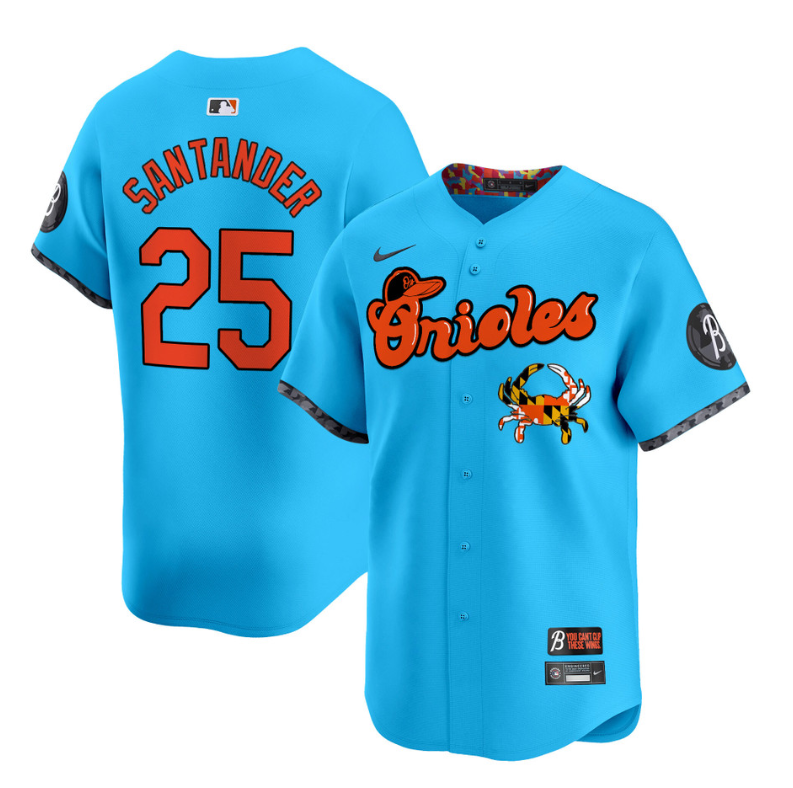 Anthony Santander Jersey #25 Baltimore Orioles 410 & Chesapeake Crab Patch Limited Stitched