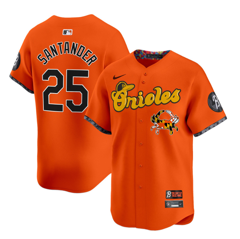 Anthony Santander Jersey #25 Baltimore Orioles 410 & Chesapeake Crab Patch Limited Stitched