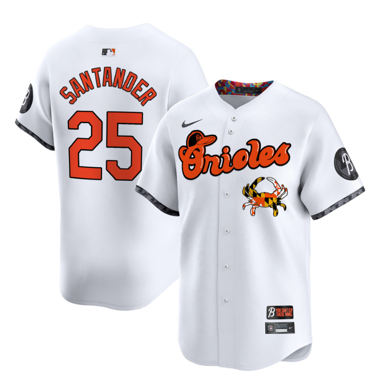 Anthony Santander Jersey #25 Baltimore Orioles 410 & Chesapeake Crab Patch Limited Stitched