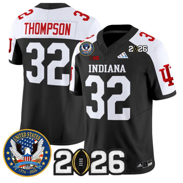 Anthony Thompson Jersey #32 Hoosiers United States 250th Patch V2 Stitched
