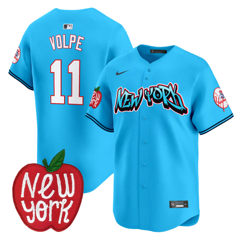Anthony Volpe Jersey #11 New York Yankees Apple Patch Vapor Premier Limited Stitched