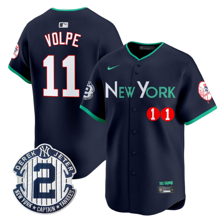 Anthony Volpe Jersey #11 New York Yankees Apple Patch Vapor Premier Limited Stitched