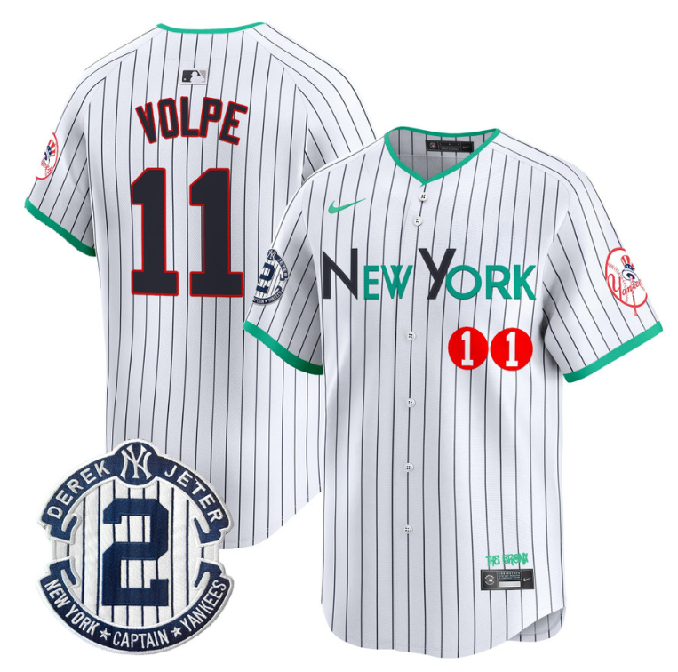 Anthony Volpe Jersey #11 New York Yankees Apple Patch Vapor Premier Limited Stitched