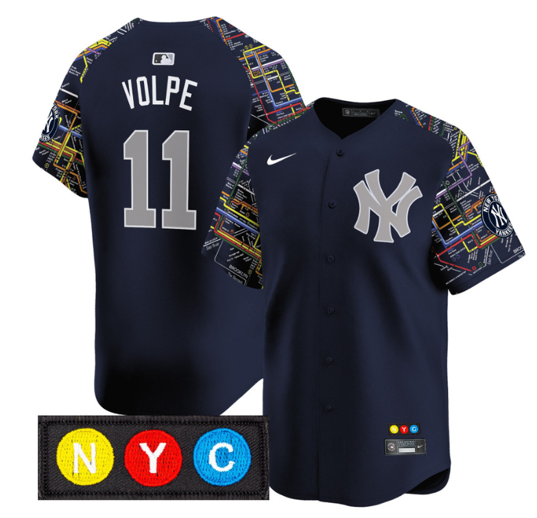 Anthony Volpe Jersey #11 New York Yankees Apple Patch Vapor Premier Limited Stitched