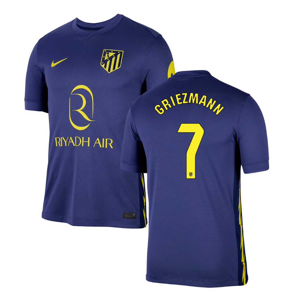 Antoine Griezmann 7 Atlético de Madrid 2025-26 Away Match Jersey – Navy