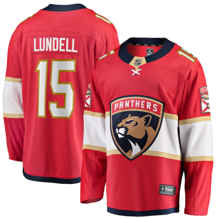 Anton Lundell 15 Florida Panthers 2025 Breakaway Player Men Jersey