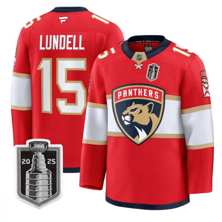 Anton Lundell Jersey #15 Florida Panthers 2025 Stanley Cup Final Stitched Blue