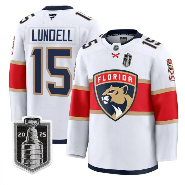 Anton Lundell Jersey #15 Florida Panthers 2025 Stanley Cup Final Stitched Blue