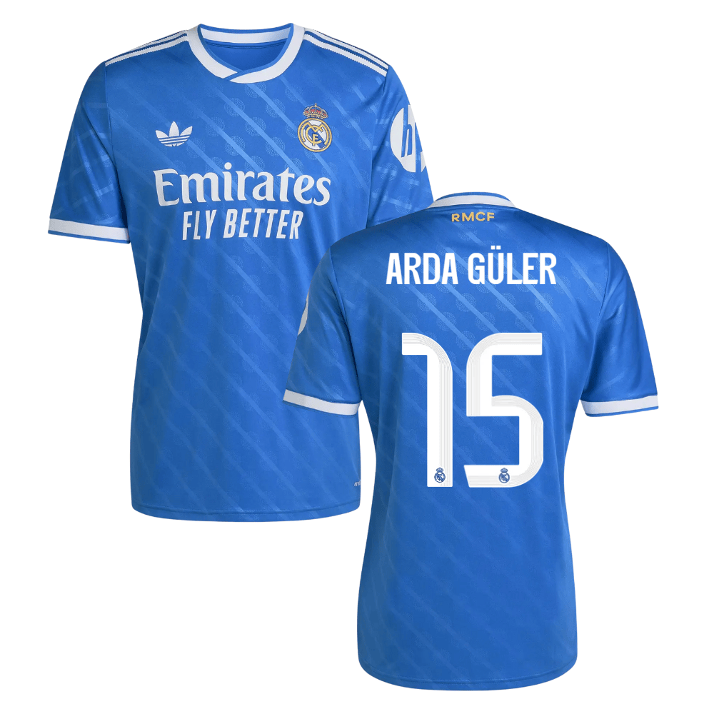 Arda Guler #15 Real Madrid 2025-26 Third Match Jersey – Blue