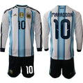 Argentina #10 MARADONA Jersey Long Sleeve National Team x World Cup 2026 Home White On Field Soccer