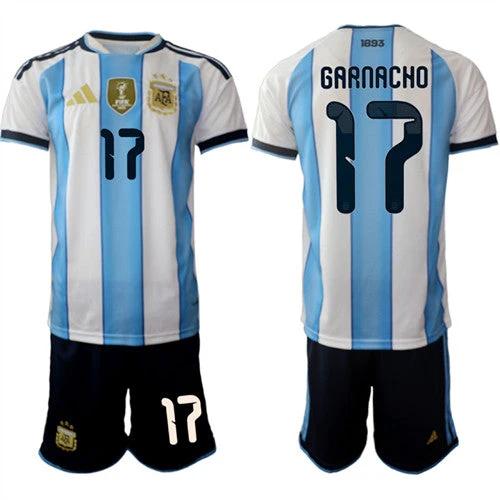 Argentina #17 GARNACHO Jersey National Team x World Cup 2026 Home White On Field Soccer