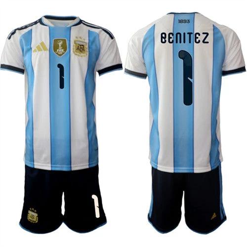 Argentina #1 Benitez Jersey National Team x World Cup 2026 Home White On Field Soccer