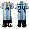 Argentina #24 E.FEANANDEZ Jersey National Team x World Cup 2026 Home White On Field Soccer