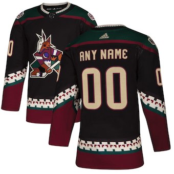 Arizona Coyotes Black Alternate Custom Jersey Stitched