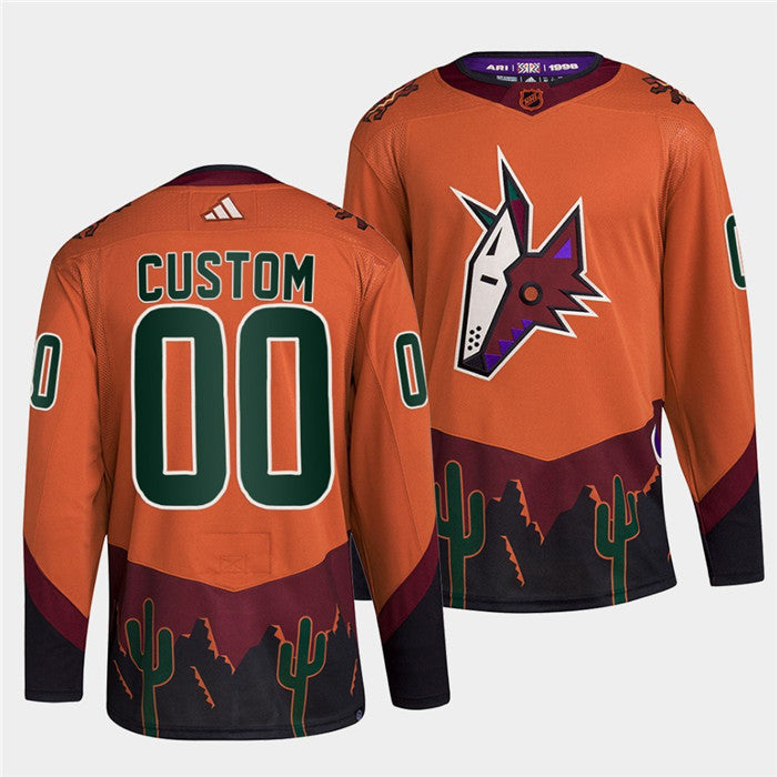 Arizona Coyotes Custom Orange 2022-23 Reverse Retro Stitched Jersey