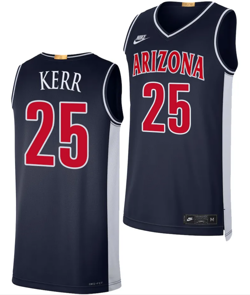 Arizona Wildcats Steve Kerr Jersey #25 Limited Retro Basketball 2023-24 Navy