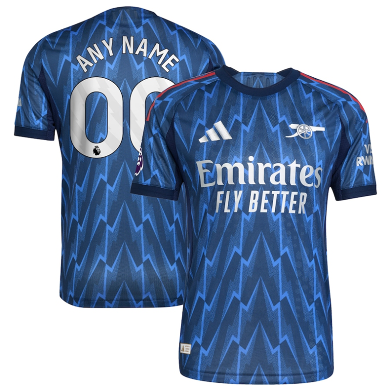 Arsenal 2025-26 Away Customize Jersey – Blue