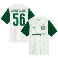 Arthur Gabriel #56 Palmeiras 2025-26 Away Match Jersey – White