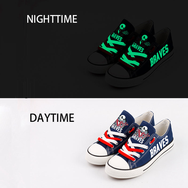 Atlanta Braves Limited Print Low Top Canvas Shoes Sport Sneakers For Men Women Fans