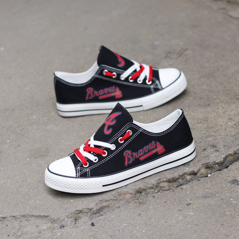 Atlanta Braves Limited Print Low Top Canvas Shoes Sport Sneakers For Men Women Fans