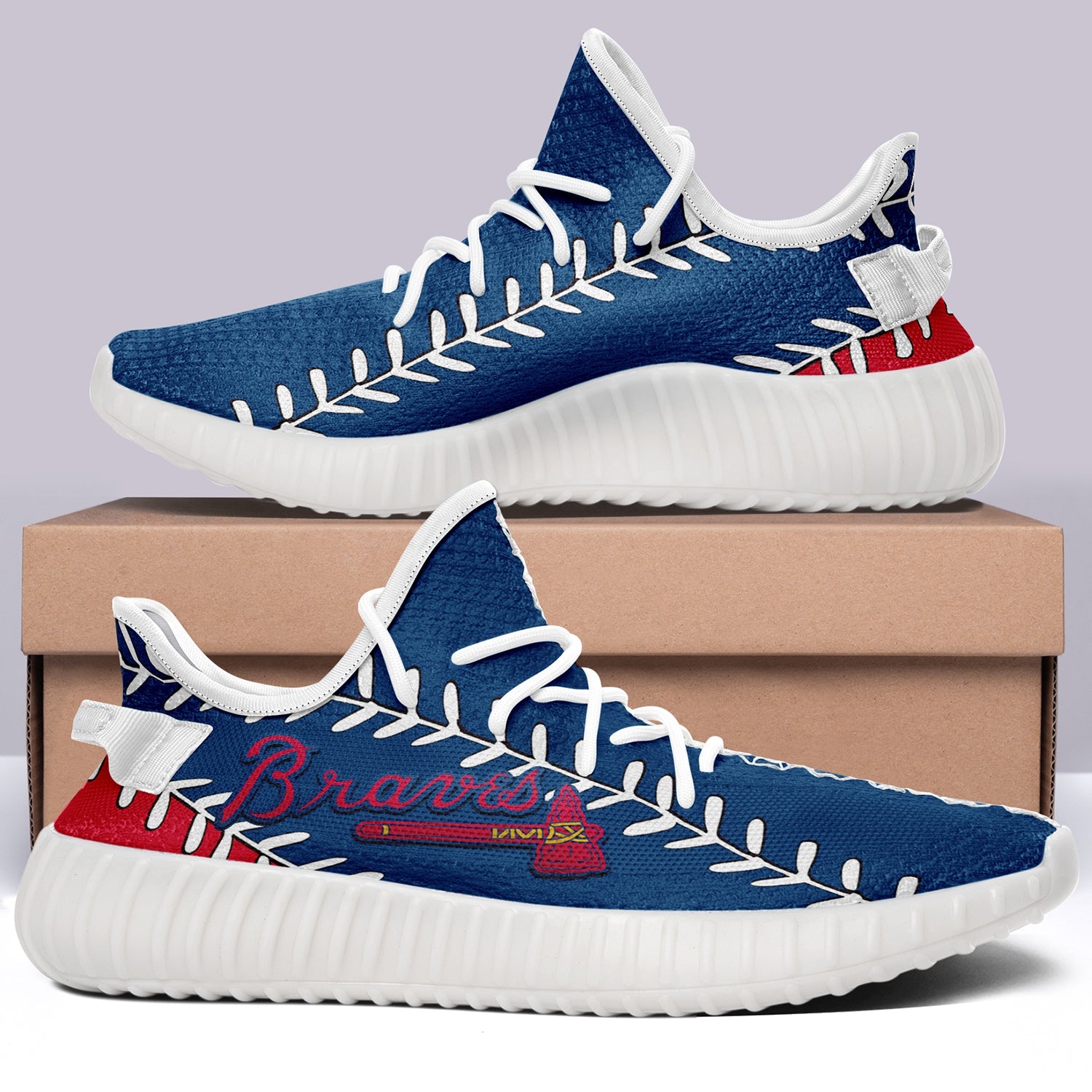 Atlanta Braves NFL 350v Yeezy Sneakers For Men Women Fans