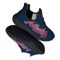 Atlanta Braves NavyTeam Name Limited Sneaker Shoes  For Men Women Fans