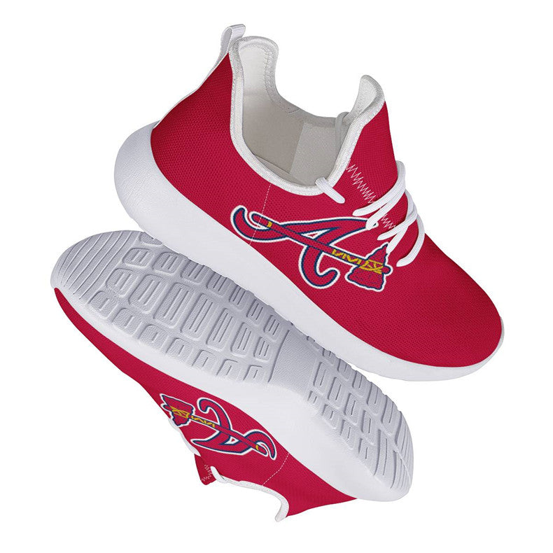 Atlanta Braves NavyTeam Name Limited Sneaker Shoes  For Men Women Fans