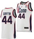 Aubrey Griffin Jersey UConn Huskies College Basketball White Replica #44