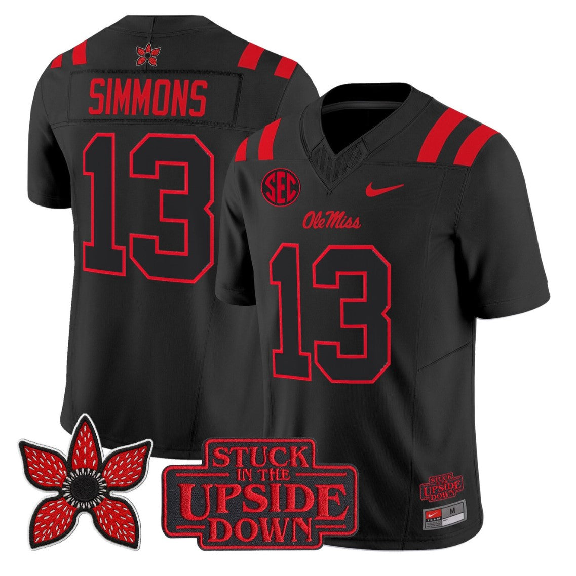 Austin Simmons Jersey #13 Ole Miss Rebels Stranger Things Edition Stitched