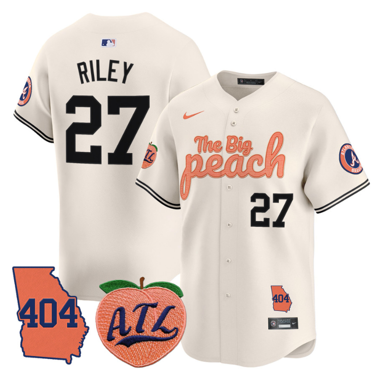 Austin Riley Jersey #27 Atlanta Braves 404 & The Big Peach Premier Limited Stitched