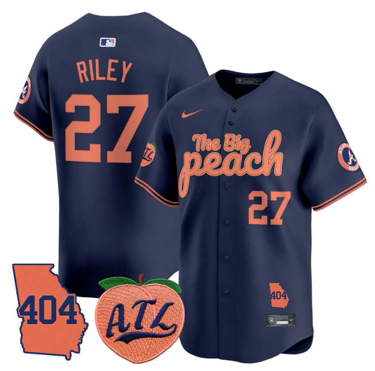 Austin Riley Jersey #27 Atlanta Braves 404 & The Big Peach Premier Limited Stitched