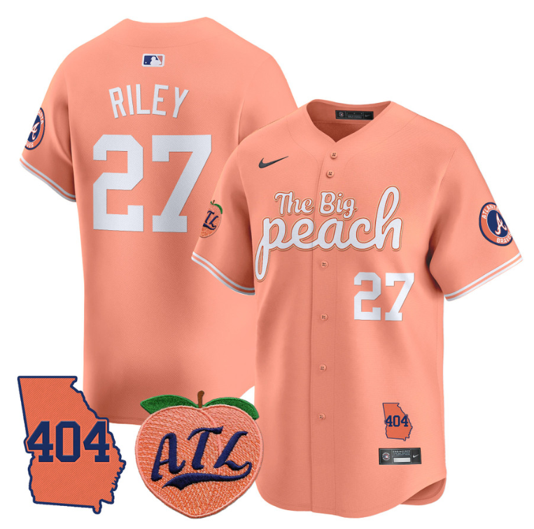 Austin Riley Jersey #27 Atlanta Braves 404 & The Big Peach Premier Limited Stitched