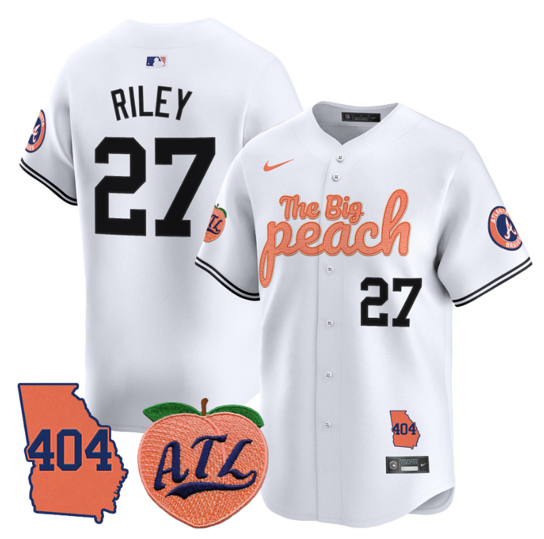 Austin Riley Jersey #27 Atlanta Braves 404 & The Big Peach Premier Limited Stitched