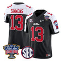 Austin Simmons Jersey #13 Ole Miss Rebels 2026 Sugar Bowl Stitched