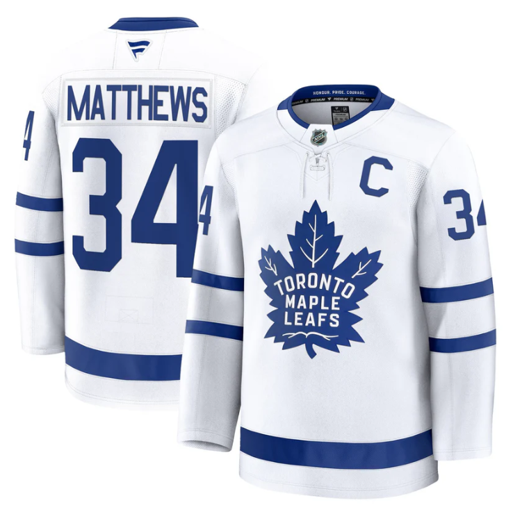 Auston Matthews Jersey #34 Toronto Maple Leafs Timeless Stitched 2025