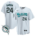 Avisail Garcia Jersey #24 Miami Marlins Throwback Cool Base All Stitched