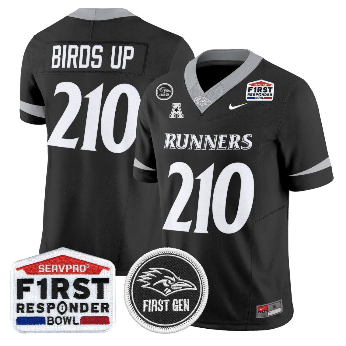 Birds Up Jersey #210 UTSA Roadrunners 2025 First Responder Bowl Stitched