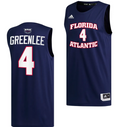 Bryan Greenlee Jersey #4 FAU Owls College Basketball Replica Navy