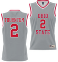 Bruce Thornton Jersey #2 Ohio State Buckeyes College Basketball Lightweight Gray