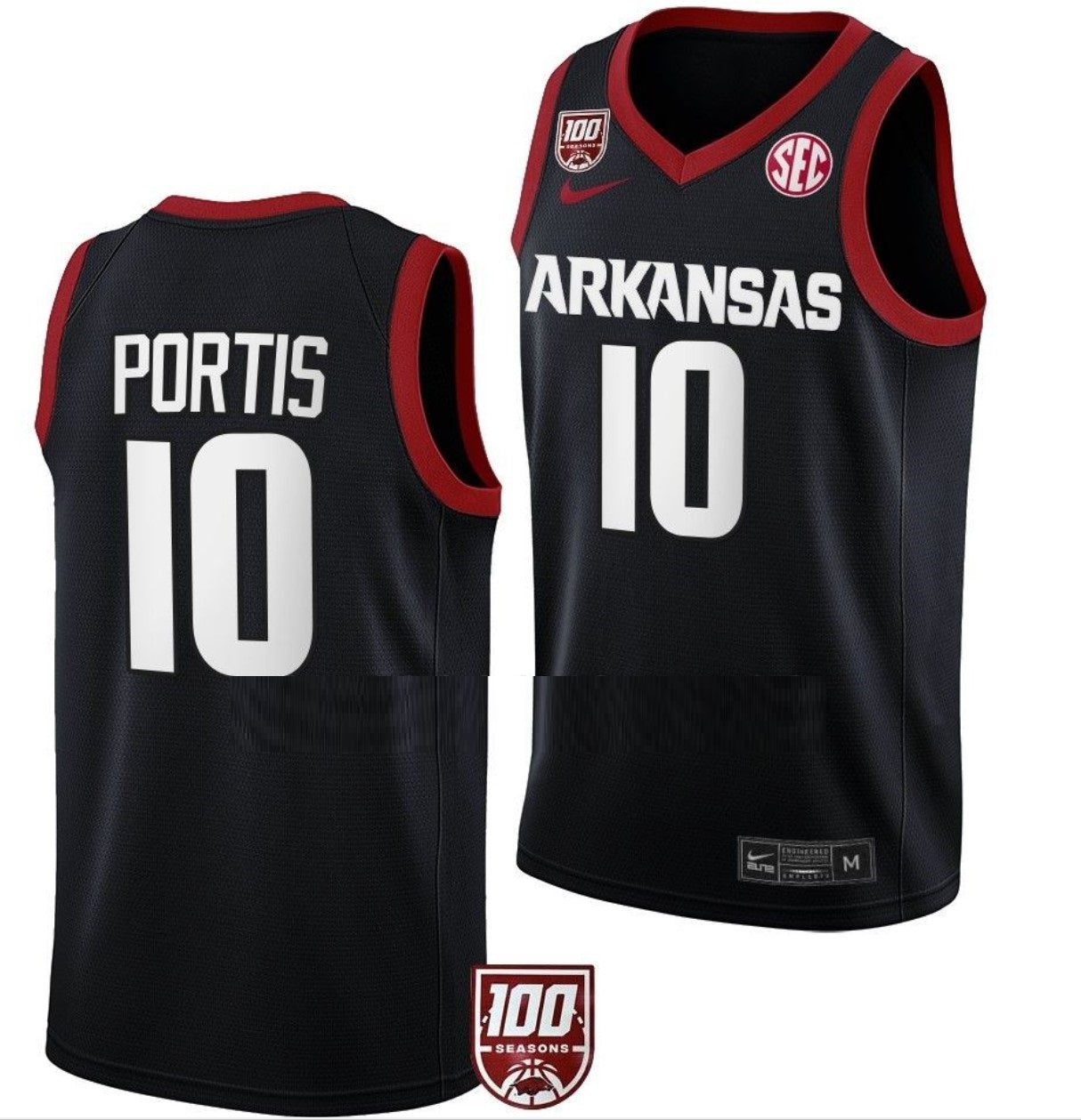 Bobby Portis Jersey Arkansas Razorbacks College Basketball 100 Season #10