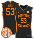 Bernard King Jersey #53 Tennessee Vols 2024 Lightweight Basketball Black