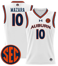 Baker Mazara Jersey #10 Auburn Tigers 2024 Lightweight Basketball White