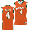 Bensley Joseph Jersey #4 Miami Hurricanes NIL College Basketball Lightweight Orange