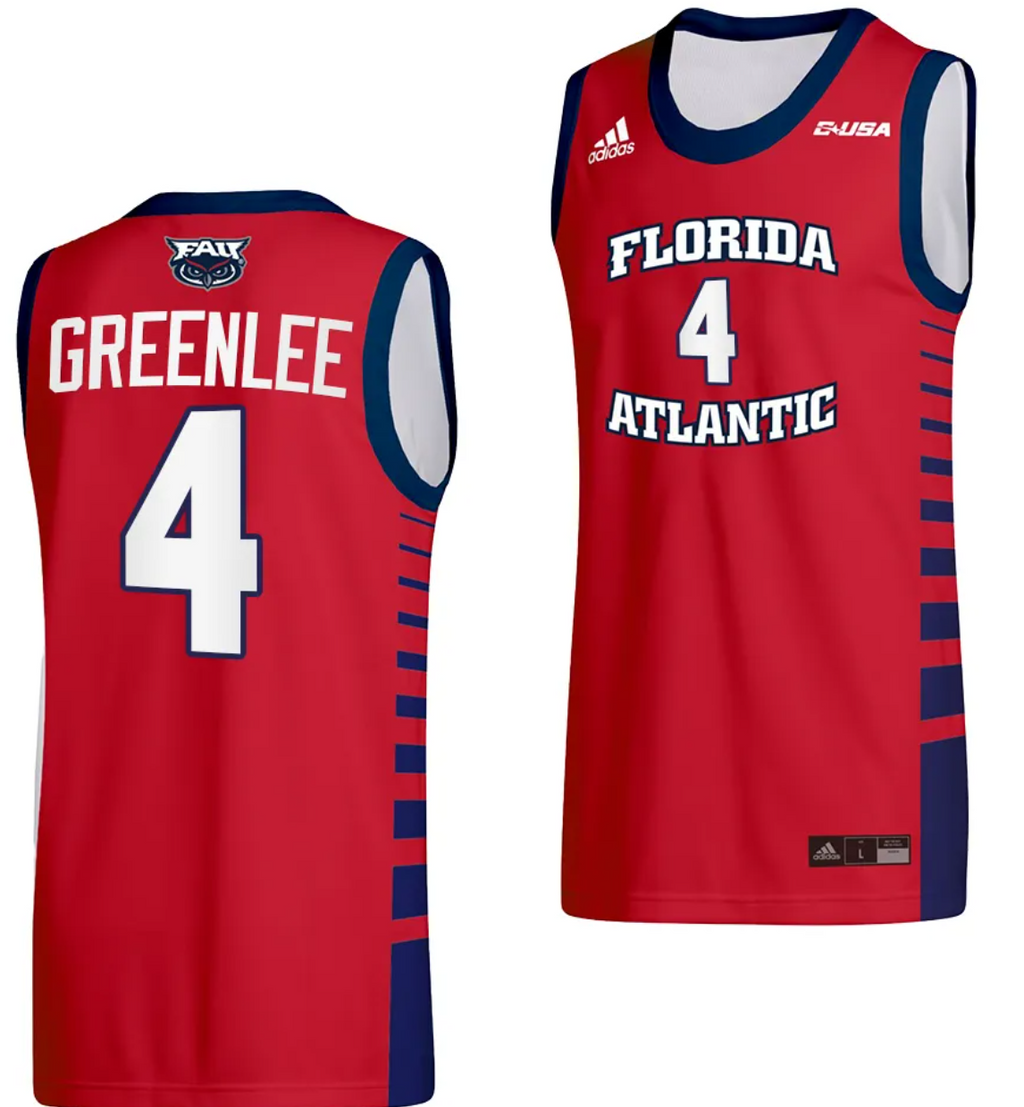 Bryan Greenlee Jersey #4 FAU Owls College Basketball Replica Navy