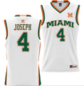 Bensley Joseph Jersey #4 Miami Hurricanes NIL College Basketball Lightweight White