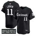 Barry Larkin Jersey #11 Cincinnati Reds Gothic Queen City Edition