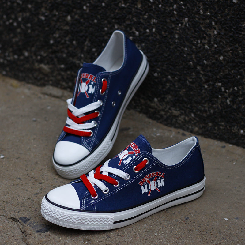 Baseball Limited Print Low Top Canvas Shoes Sport Sneakers For Men Women Fans